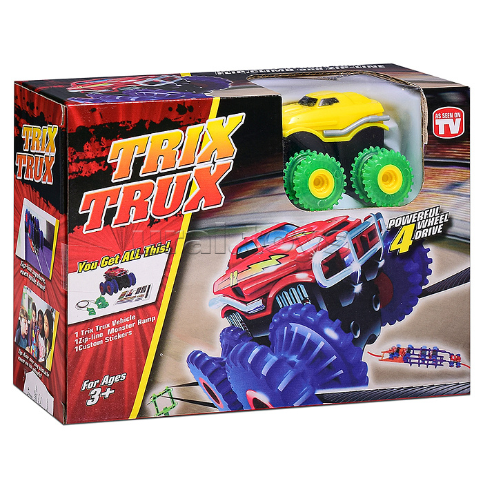 Машина-трюкач на батарейках, в коробке