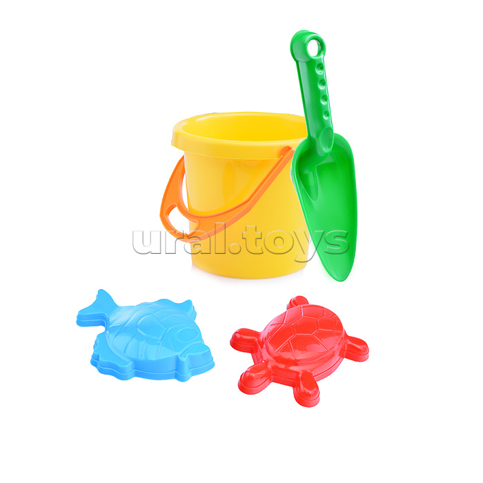 Грузовик Карьерный+Песочный набор (ведро, совок, 2 формочки)