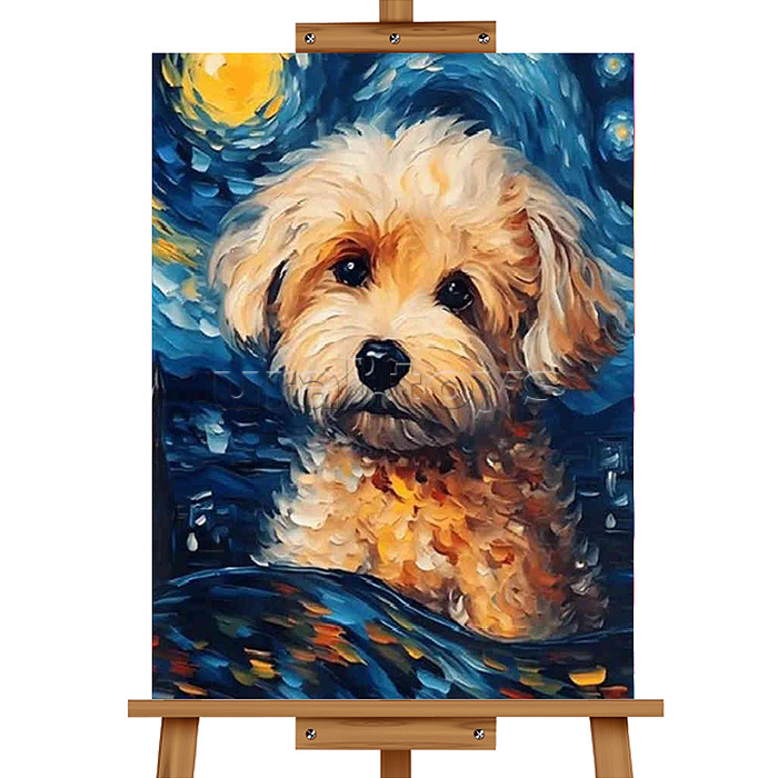 Картина по номерам "Грустный щенок" 30*20 см.