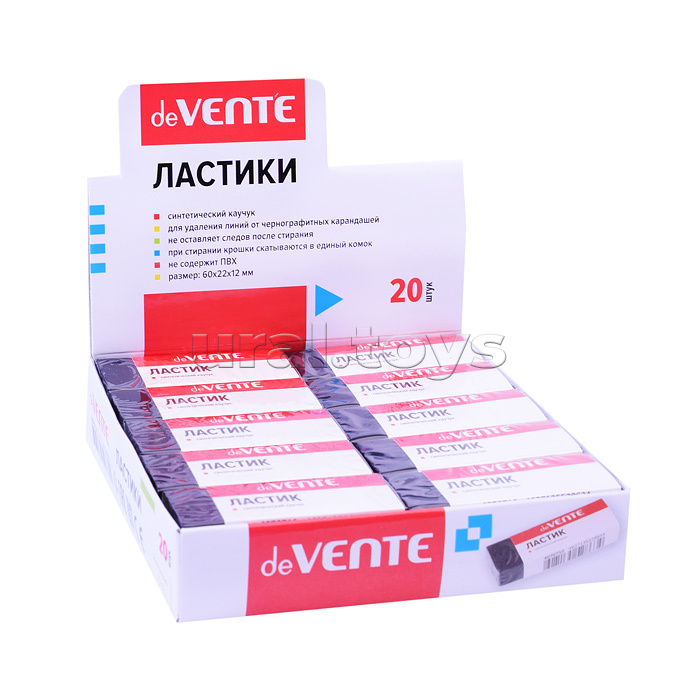 Ластик "Black" синтетический каучук, прямоугольный черный, 60x22x12 мм, dust-free, в индивидуальной упаковке с штрих кодом, в картонном дисплее Ластик "Black" синтетический каучук, прямоугольный черный, 60x22x12 мм, dust-free, в индивидуальной упаковке с штрих кодом, в картонном дисплее