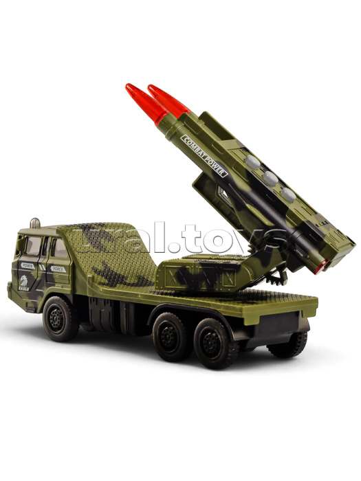 Машина "Военная машина с ракетной установкой" (свет, звук) в коробке