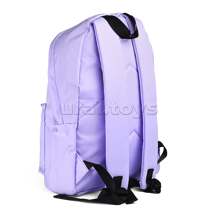 Рюкзак "Color Balance" подростковый 40x29x17 см (14 л) 250 г, нейлон, подклад, 1 отделение на молнии, 1 передний карман, аппликация из каучука, сиреневый Рюкзак "Color Balance" подростковый 40x29x17 см (14 л) 250 г, нейлон, подклад, 1 отделение на молнии, 1 передний карман, аппликация из каучука, сиреневый
