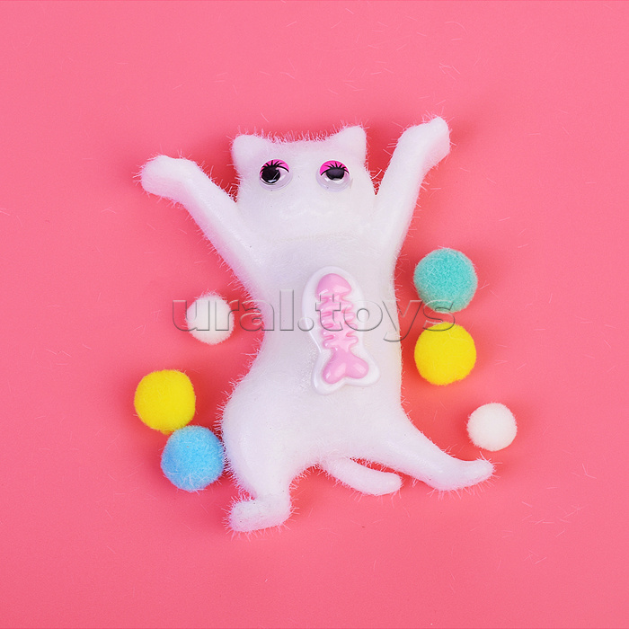 Игрушка - антистресс "Белая кошечка"