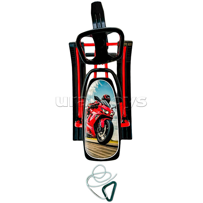 Игрушка Снегокат детский 208 "Auto Car" с высокой рамой и со спинкой (Красный мотоцикл)