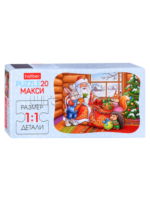 Пазлы MAXI 20 "Дед Мороз с подарками"