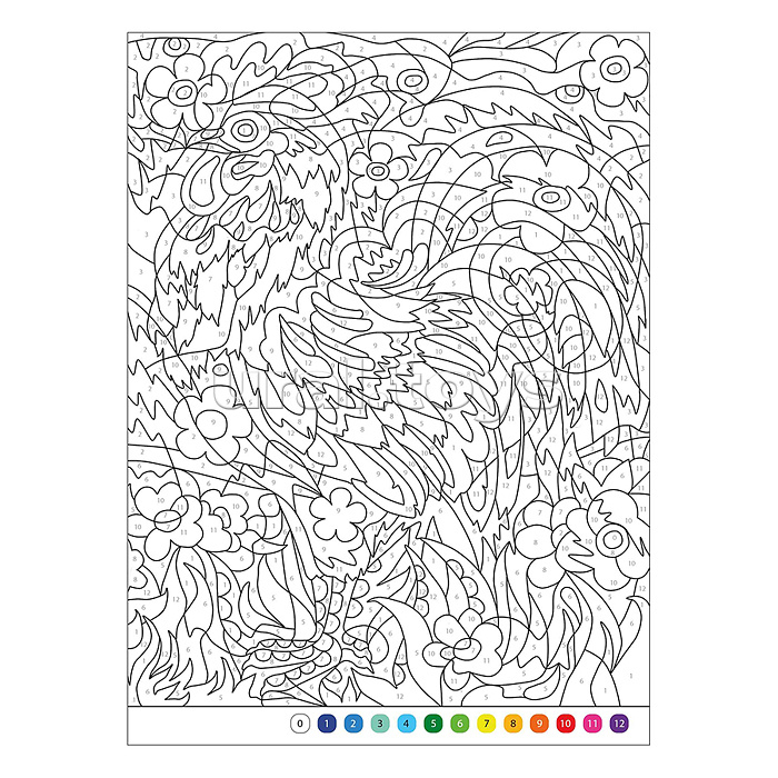 Цветовой код. Раскрась по номерам. Мир животных