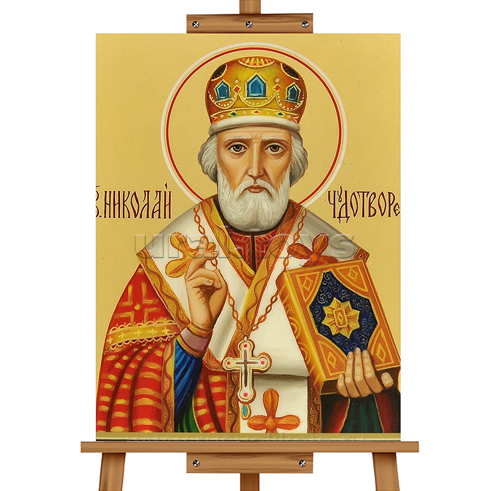 Мозаика алмазная "Николай Чудотворец" 30*40см.