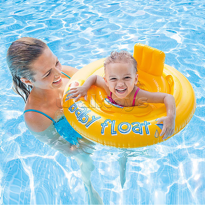 Круг для плавания My baby float, с сиденьем, d=70 см, от 6-12 месяцев, 56585EU INTEX Круг для плавания My baby float, с сиденьем, d=70 см, от 6-12 месяцев, 56585EU INTEX