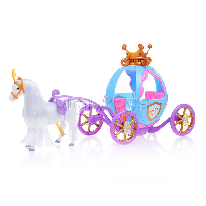 Карета с лошадкой, на батарейках, в коробке