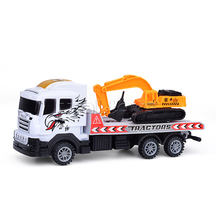 Автовоз "Трансавто" с экскаватором, в пакете