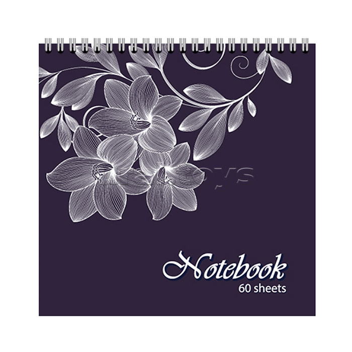 Блокнот 60л. клетка, Ассорти, гребень