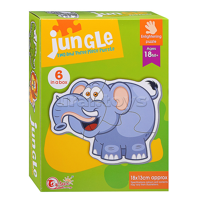 Пазл "Джунгли" (6 картинок)