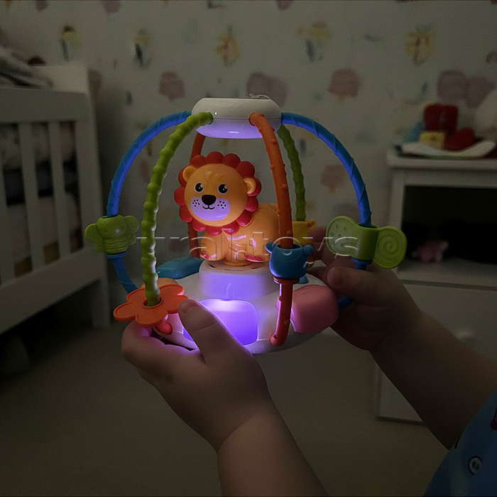 Игрушка развивающая "Милый шар-зверюшка" свет, звук, в коробке