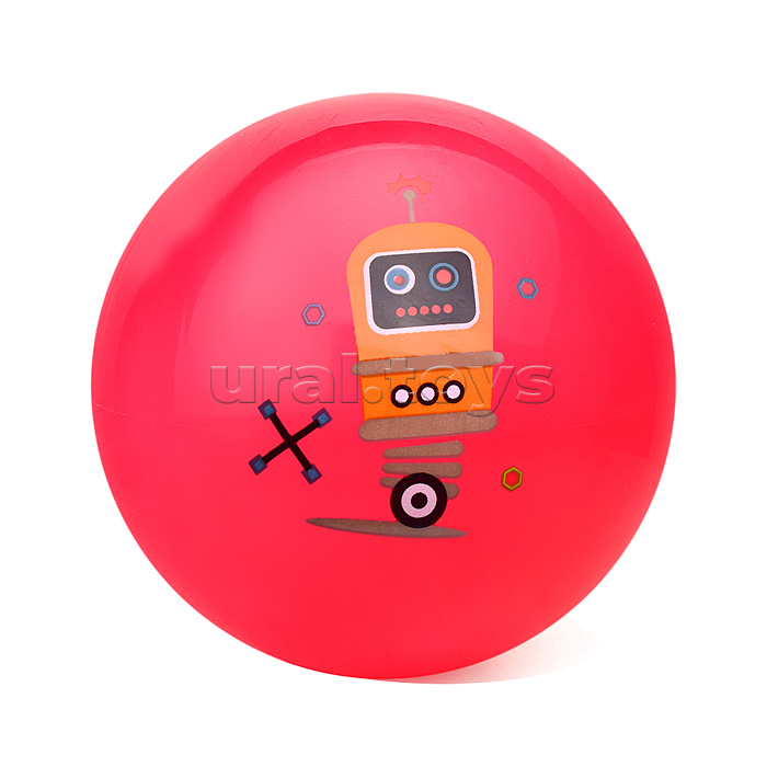 Мяч надувной PVC "Робот" 22,5 см., 60 гр. (цвет микс)