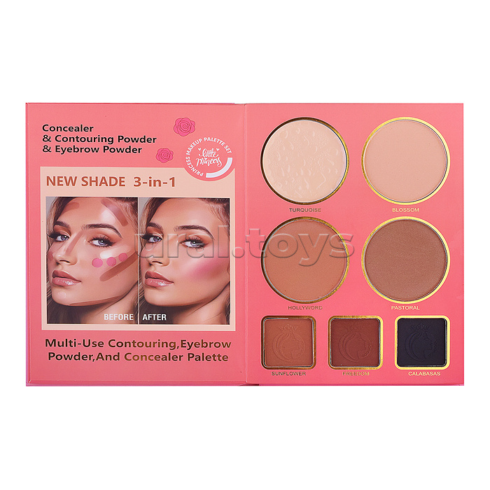 Косметика детская "Девочка в розовом платье" (палетка теней)