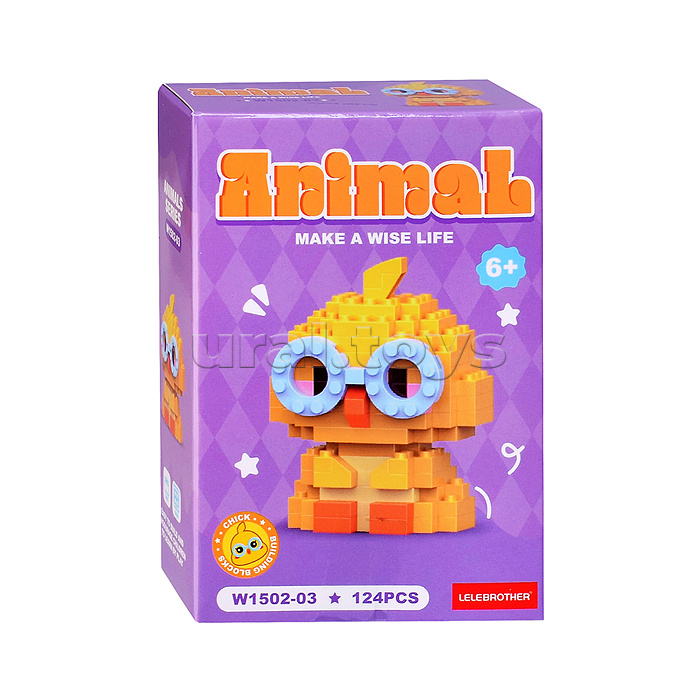 Конструктор "Цыпленок" (124 дет.) в коробке