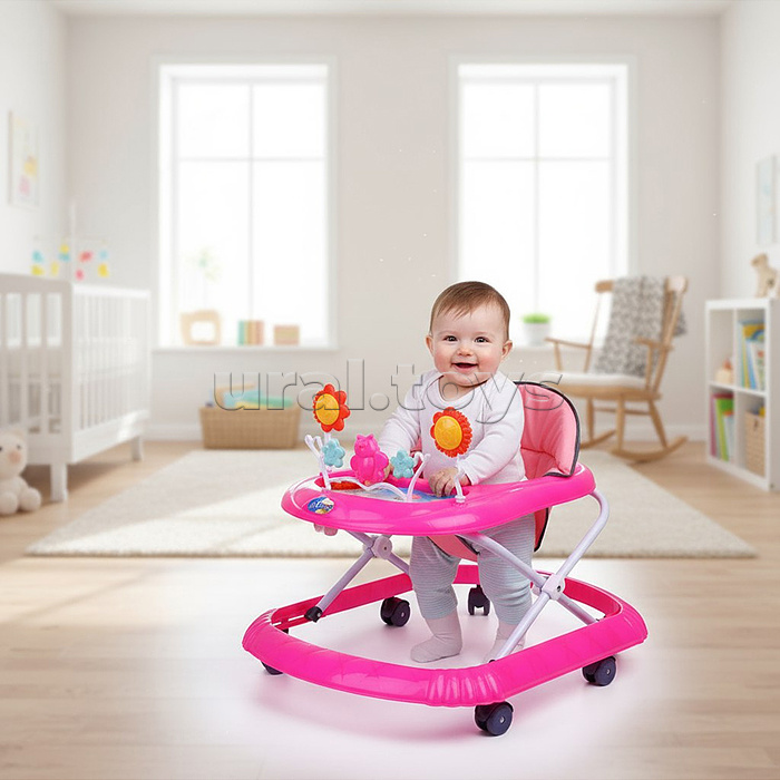 Ходунки "Веселые игрушки" (цвет розовый)