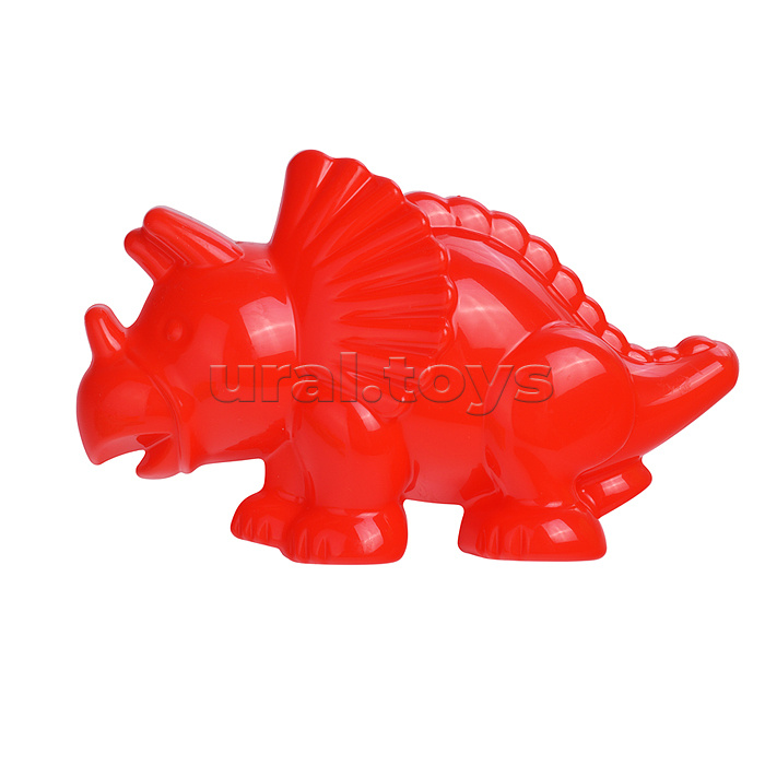 Набор №318: ведро-цветок среднее №3, лопатка №5, формочки (мамонт + динозавр №1 + динозавр №2)