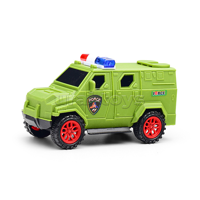 Автовоз "Военный конвой" с машиной, под колпаком