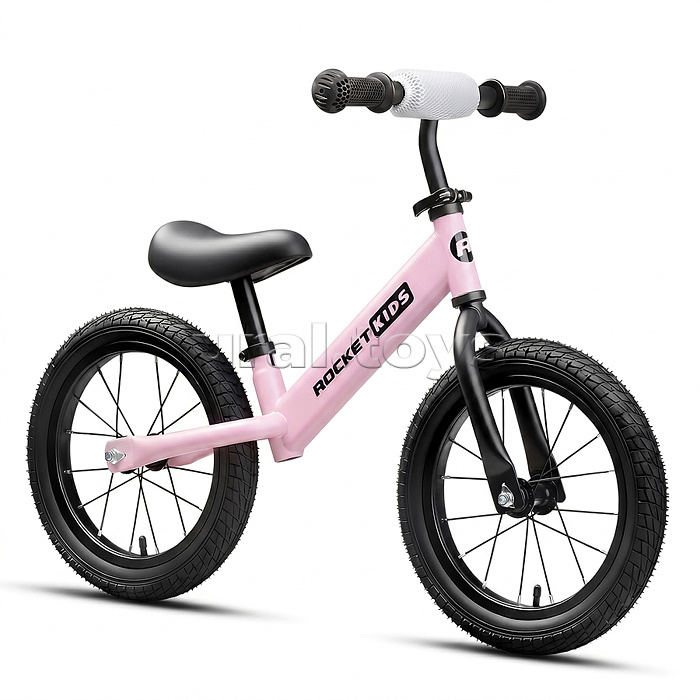 Беговел 14" Rocket R0045NEW-PK, колеса надувные, цвет розовый