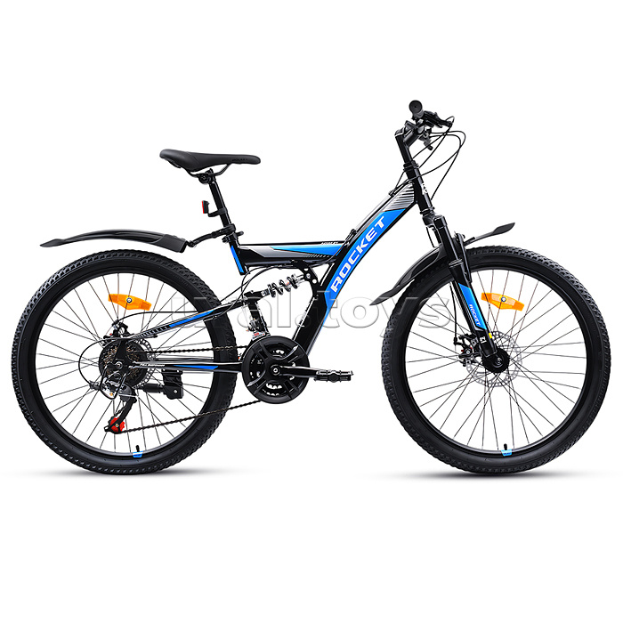 Велосипед 24" Rocket Azkar, цвет черный/синий, размер 15" сколы царапины лкп