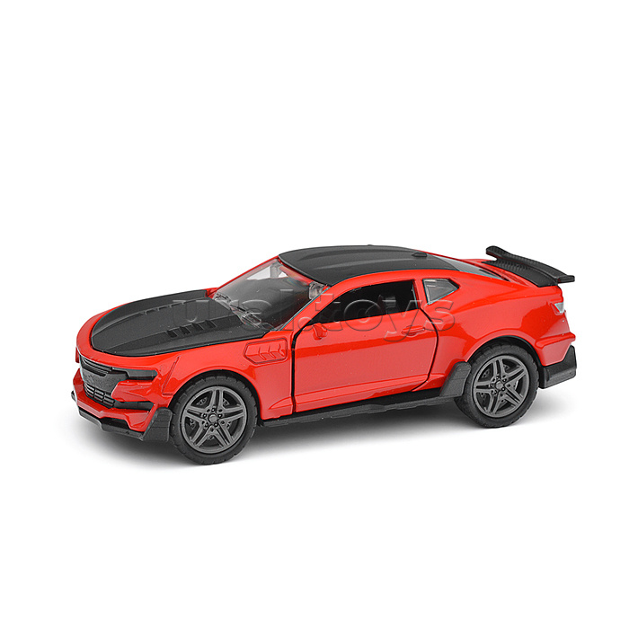 Чёрно-красная инерционная машинка die-cast,1:32, открывающиеся двери Чёрно-красная инерционная машинка die-cast,1:32, открывающиеся двери