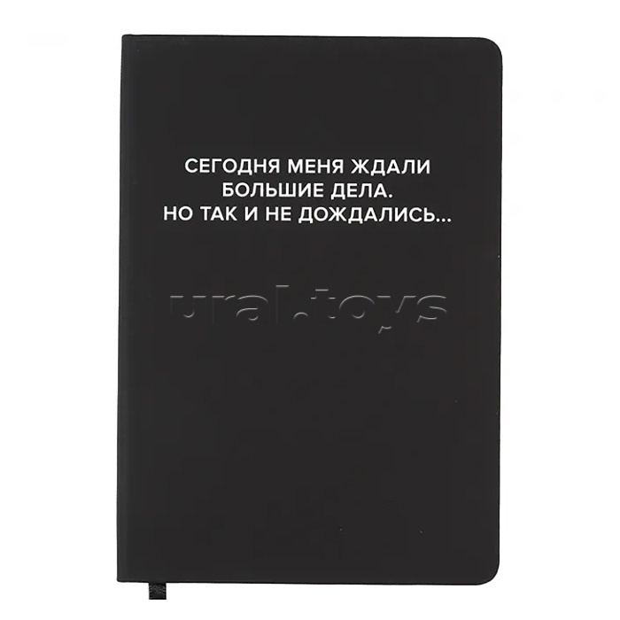 Записная книжка 160л. клетка "Сегодня меня ждали большие дела" A5 (140 ммx205 мм)