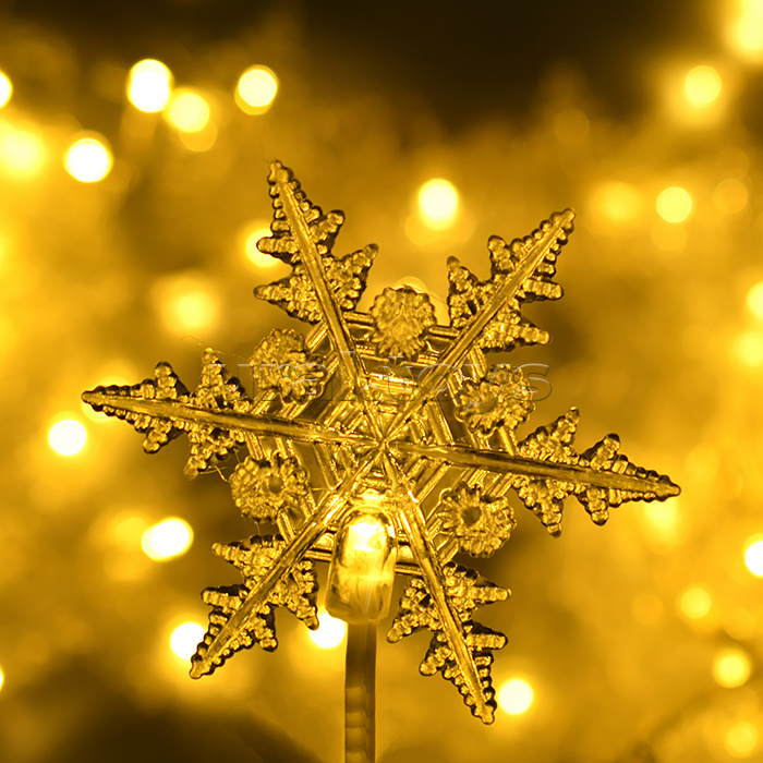 Электрогирлянда-занавес "Снежинки" 3м, 96 ламп, светодиодная, цвет: теплый белый