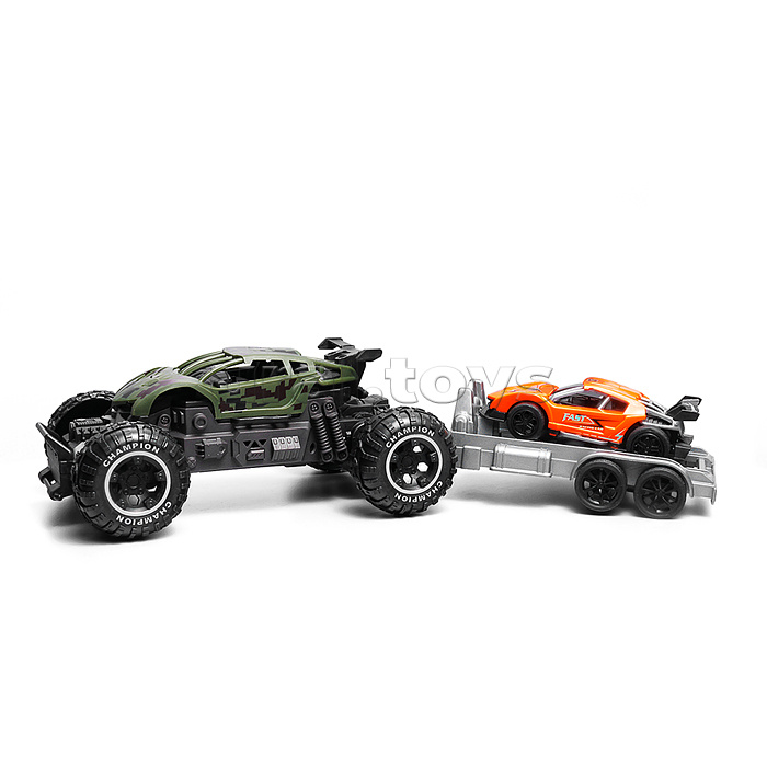 Машина "Вездеход с прицепом 5" р/у, 27 MHz, в коробке