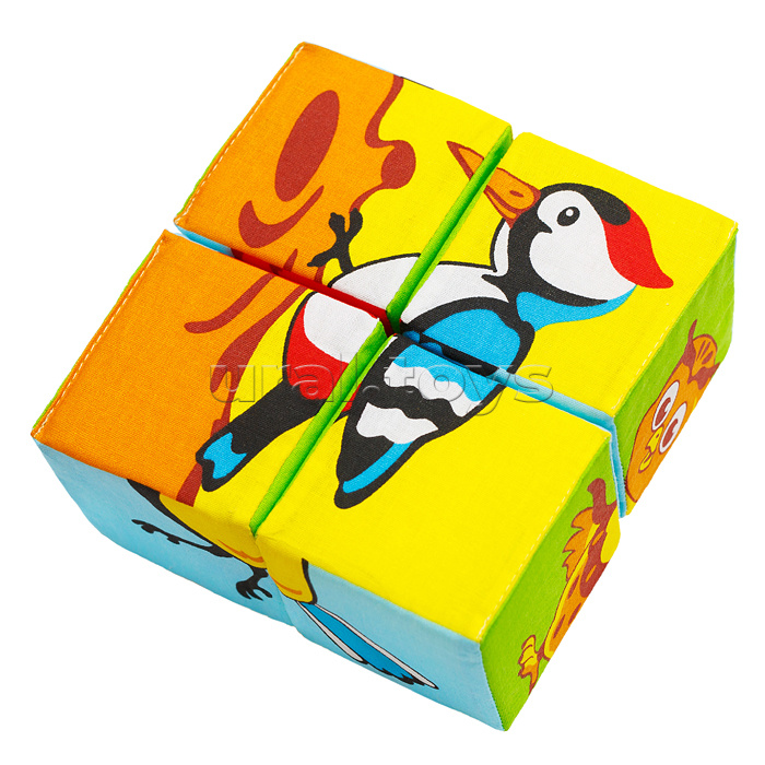 Игрушка кубики "Собери картинку. Птицы"