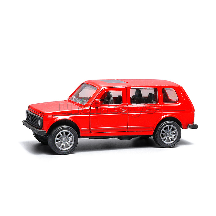 Красная инерционная машинка вид В die-cast , 1:32