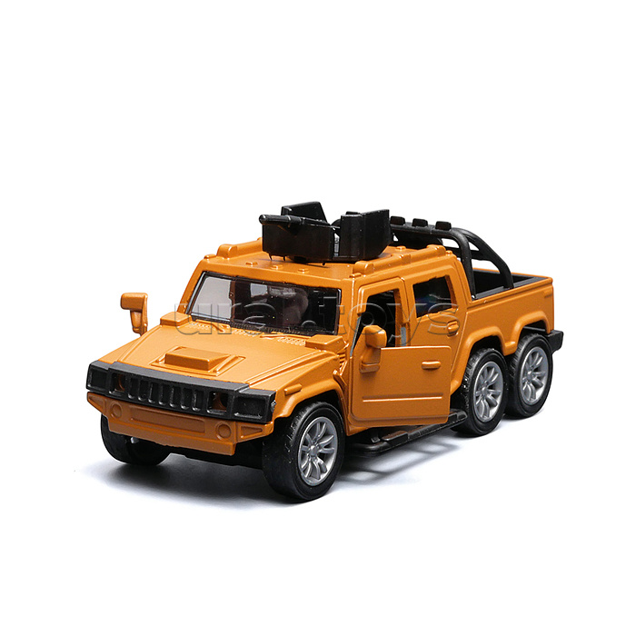 Жёлтая инерционная машинка вид G die-cast , 1:32