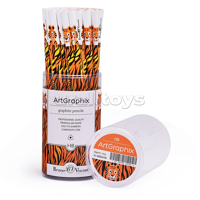 Карандаш чернографитовый "ArtGraphix. Fun. Тигр" НВ (пластиковый корпус)