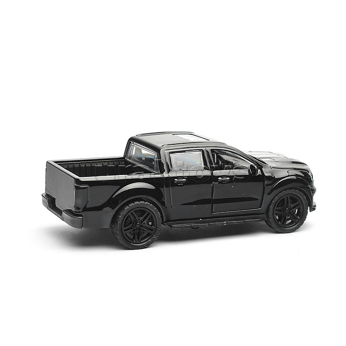 Чёрная инерционная машинка Пикап с принтом die-cast, 1:32, открывающиеся двери