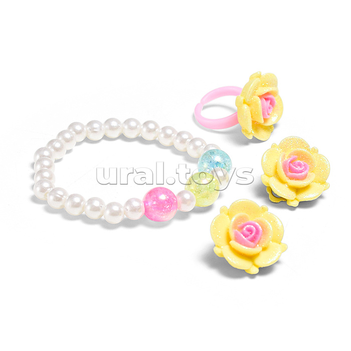 Набор украшений "Нежная роза" в пакете