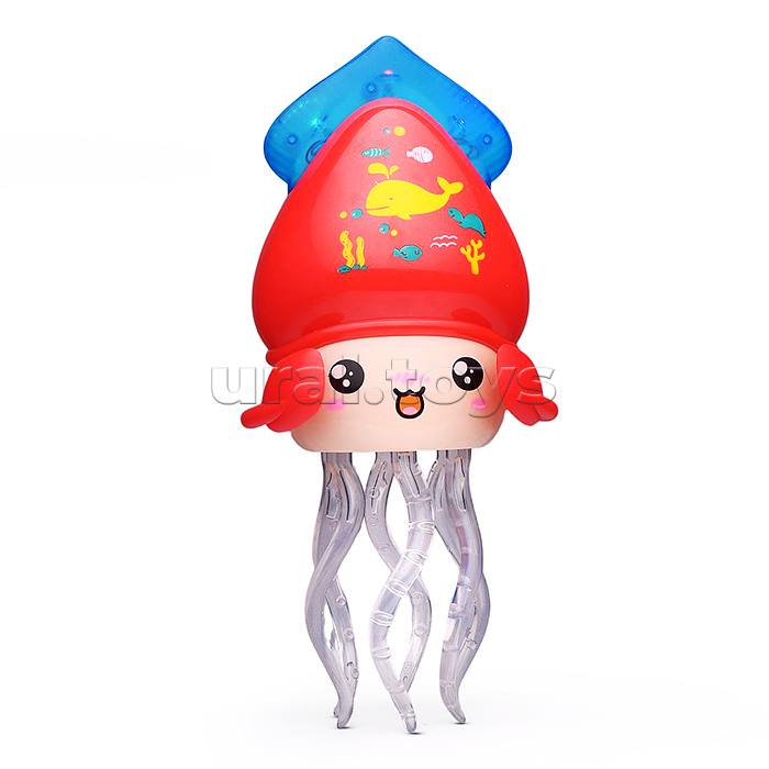 Музыкальная игрушка на батар "Милый кальмарчик" (свет, звук) в коробке
