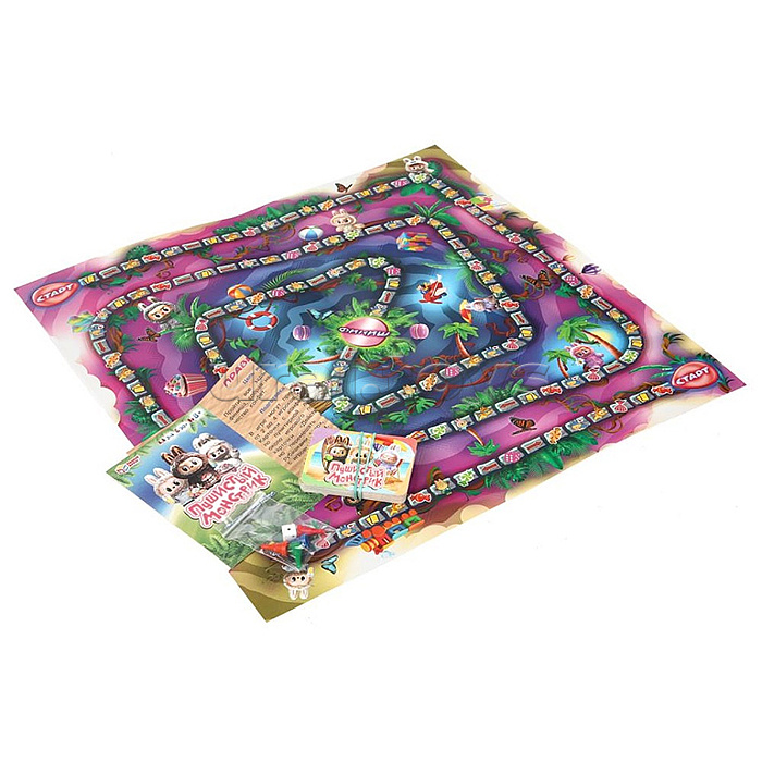 Настольная игра-ходилка "Пушистый монстрик" квадрат, 40 карточек Настольная игра-ходилка "Пушистый монстрик" квадрат, 40 карточек