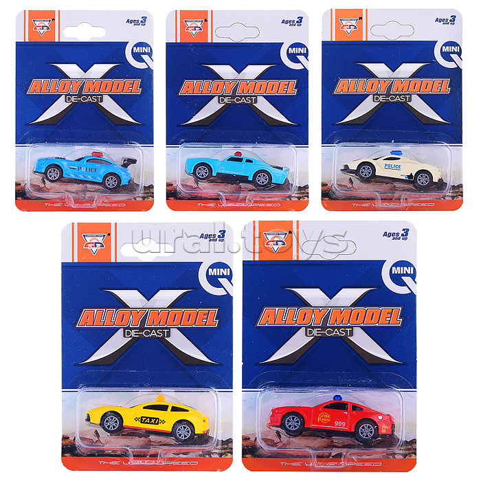 Машина "Полицейский вираж" металл. на листе