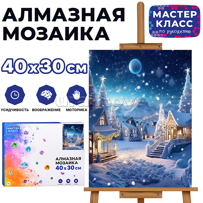 Мозаика алмазная "Зима" 30*40см.