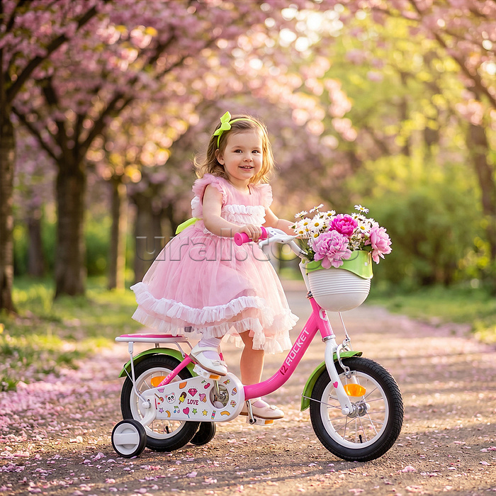 Велосипед 12" Rocket Bella, цвет розовый