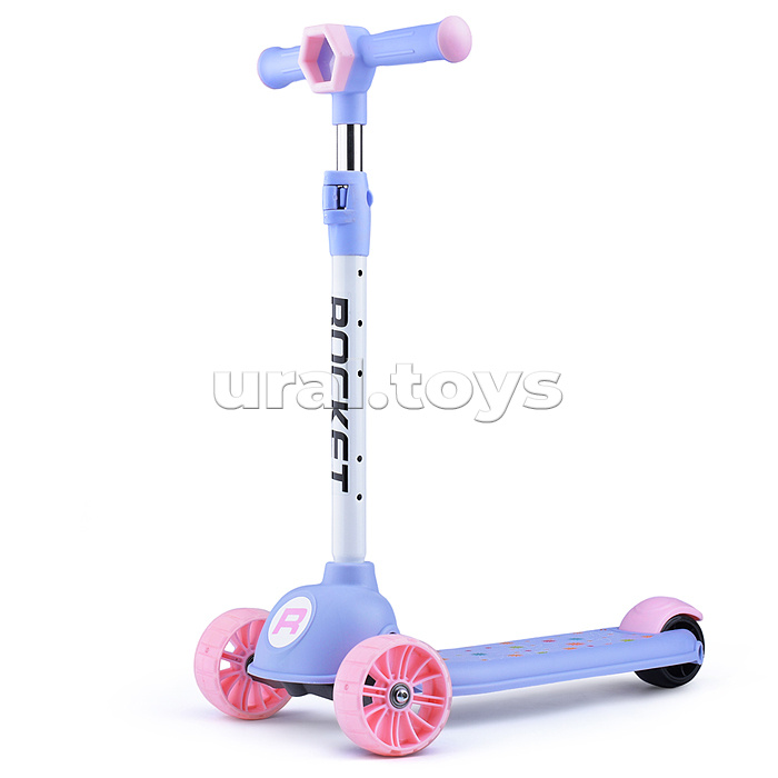 Самокат 3-х колесный ROCKET, фиолетовый