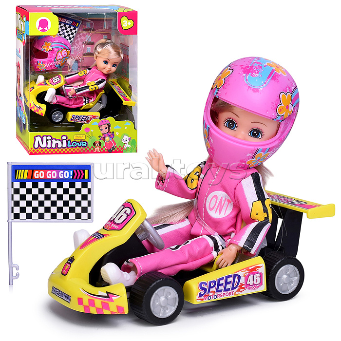 Кукла с аксессуарами "Гонщица" в коробке