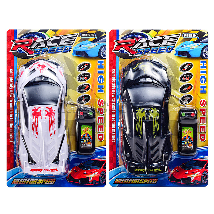 Машина "Формула-3" п/у, в коробке (черная, белая)