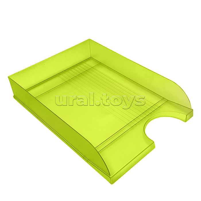 Лоток для бумаг горизонтальный размер 34,5x25,3x6,5 см, неоновый желтый