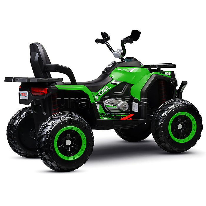 Электромобиль детский "Квадроцикл" (цвет черно-зеленый)