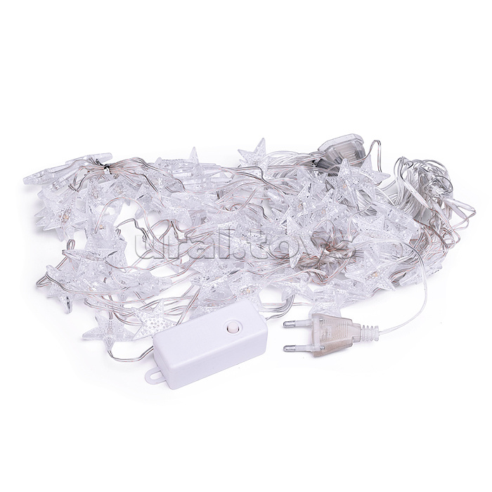 Электрогирлянда интерьерная "Снежинки" теплый