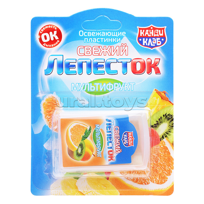 Освежающие пластинки "Свежий лепесток" мультифрукт 0,8гр*20шт