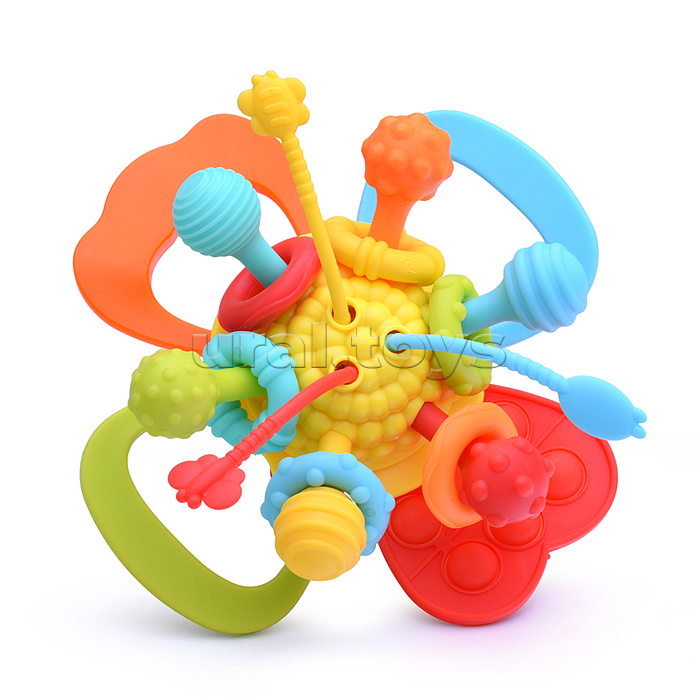 Развивающая игрушка-грызунок цвет желтый, в коробке