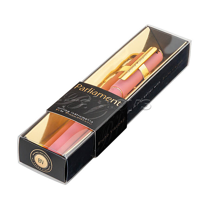 Ручка "Parliament" Morandi, фурнитура - золото 0.7 мм, масляная, синяя в подарочной упаковке,