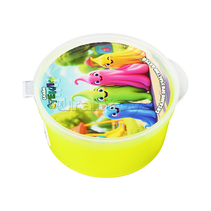 Слайм "Стекло" желтый неон 50 гр,